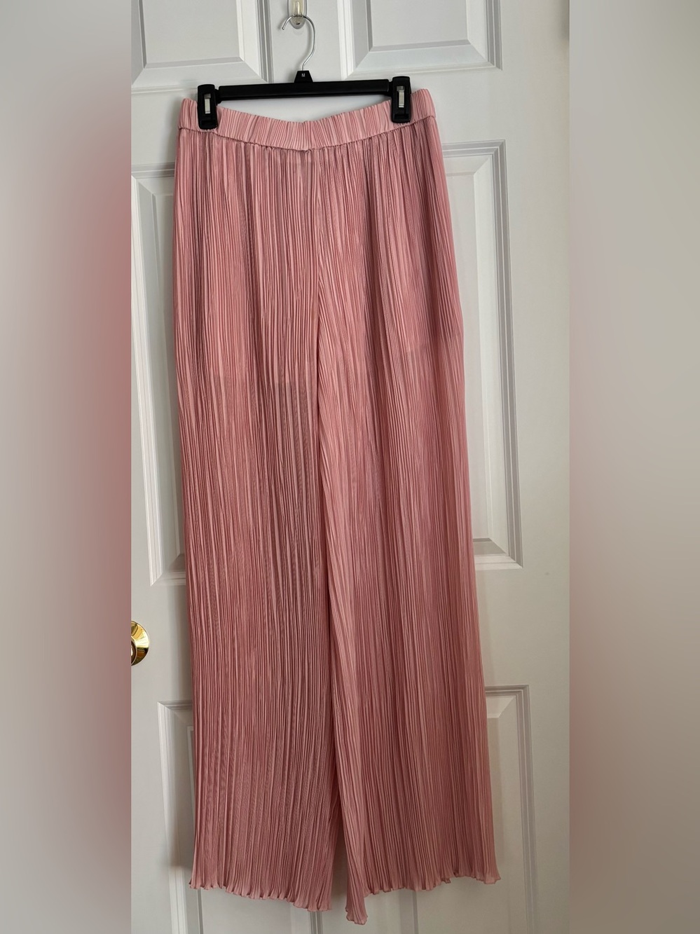 Zara Pleated Wide-Leg Trousers - Dusty Pink